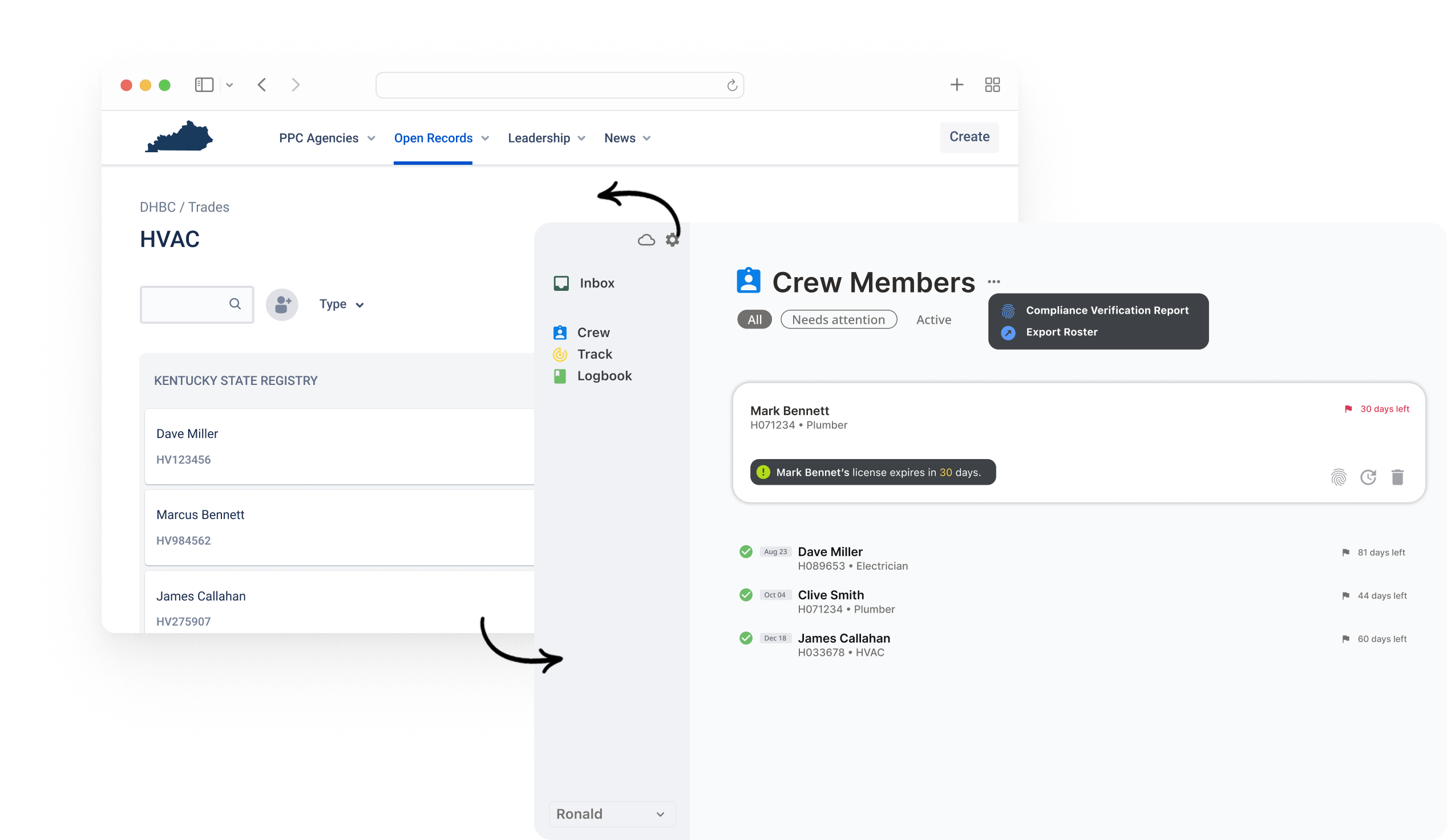State registry sync